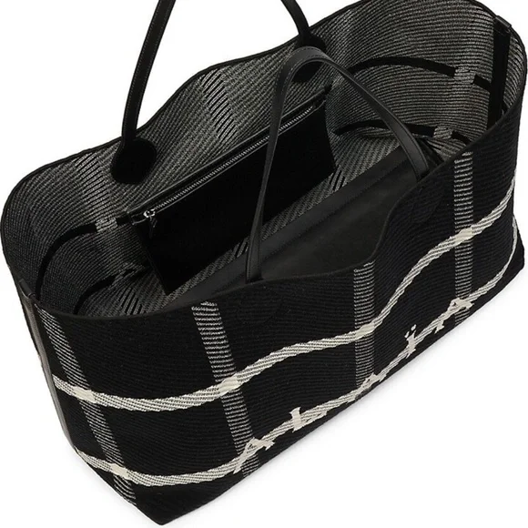 Alaïa Large Checked Logo Tote - Picture 3 of 9